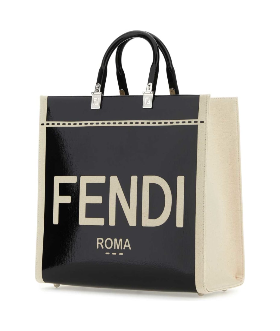 トートバッグ FENDI TWO-TONE CANVAS MEDIUM SUNSHINE SHOPPING BAG Fendi Two-tone Canvas Medium Sunshine Shopping Bag | italist