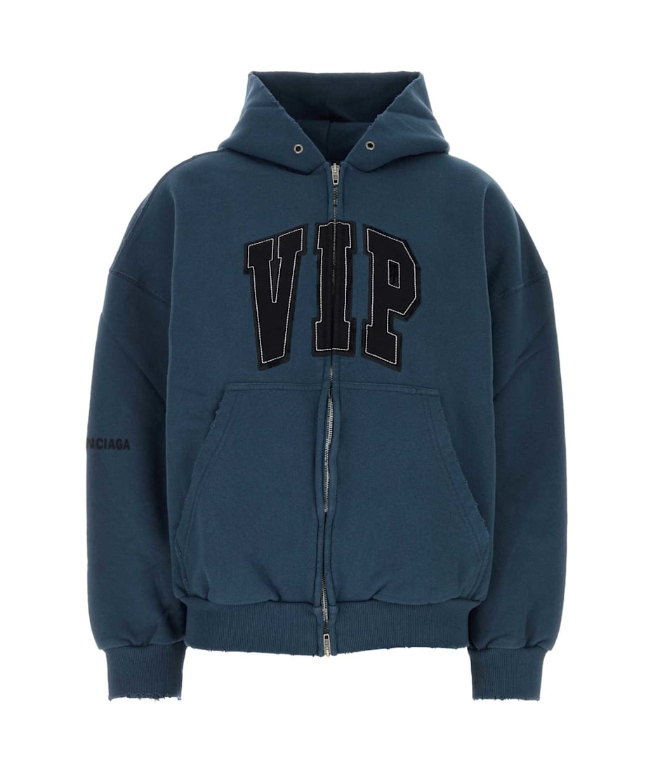 Balenciaga Blue Cotton Sweatshirt | italist