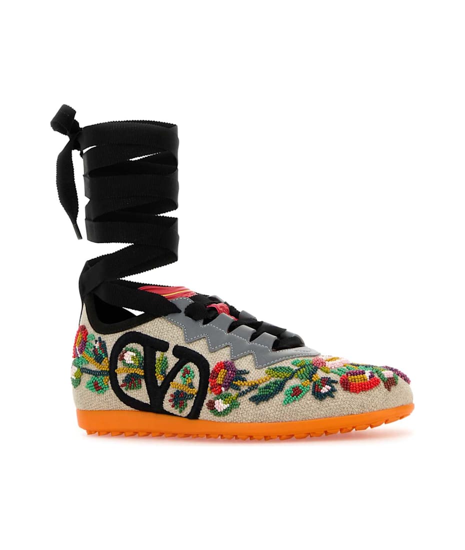 スニーカー VALENTINO Embellished canvas Chromathon sneakers Valentino Garavani Embellished Canvas Chromathon Sneakers