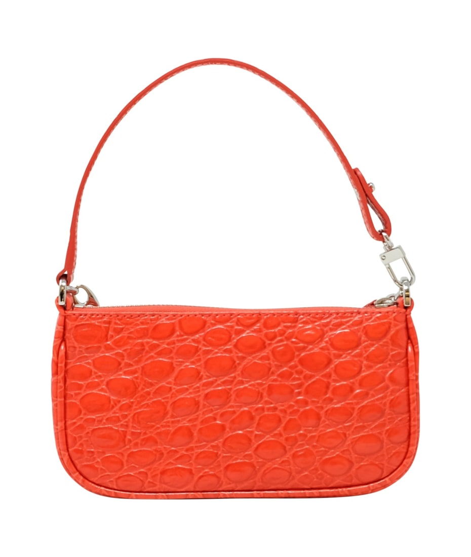 ☆人気☆【BY FAR】☆MINI RACHEL CIRCULAR CROCO LEATHER BAG☆ By Far Mini Rachel Flame Circular Croco Leather Handbag