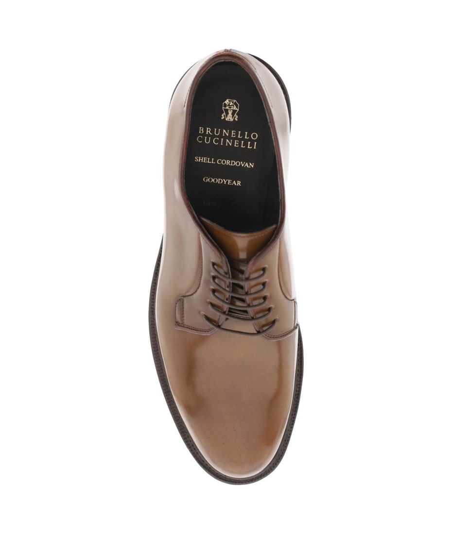 Brunello Cucinelli Cordovan Leather Derby Shoes | italist, ALWAYS