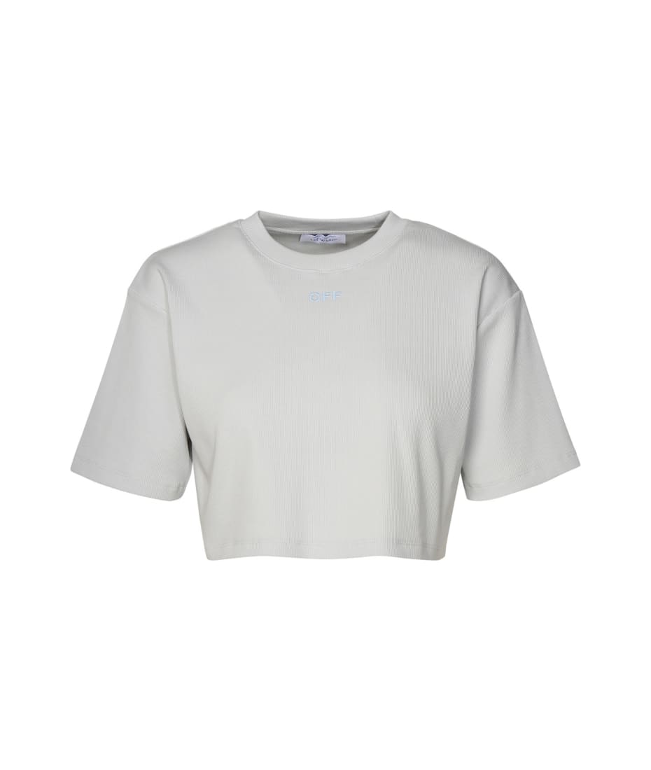 【送料&関税込】Off-White Off Stamp Rib Cropped Tee White 'Off' Stamp Rib Cropped T-shirt by Off-White on Sale