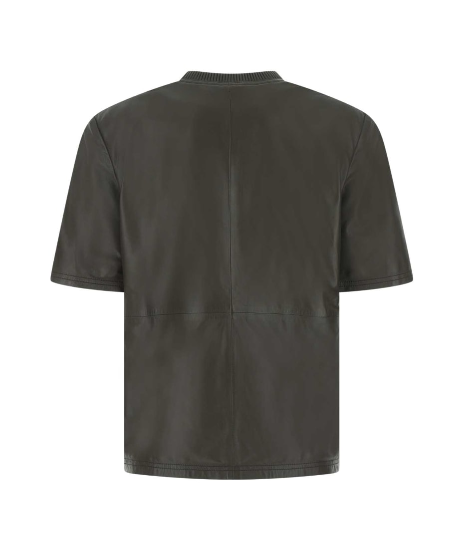 【関税&送料込】Amiri Dark Brown Leather T-Shirt AMIRI Dark Brown Leather T-shirt | italist