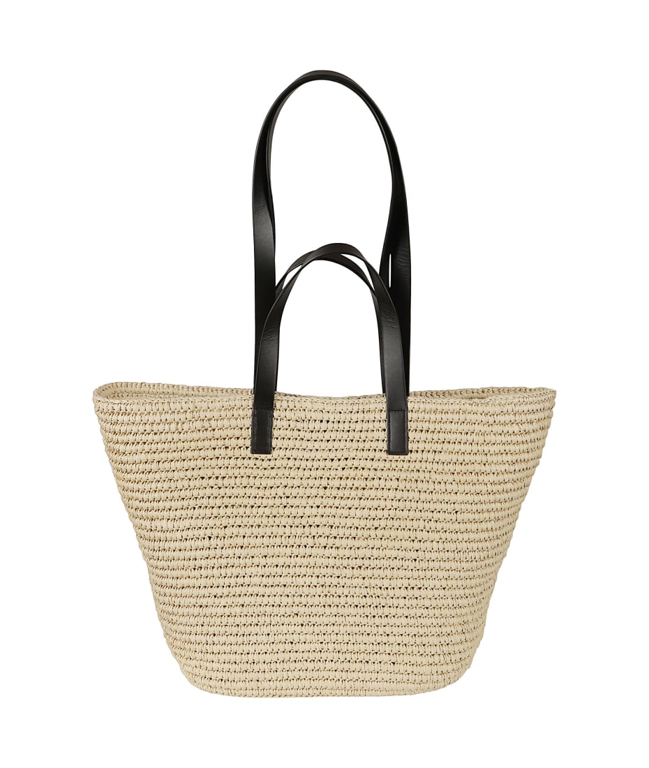 Anine Bing Logo Embossed Woven Shopper Bag - Multi