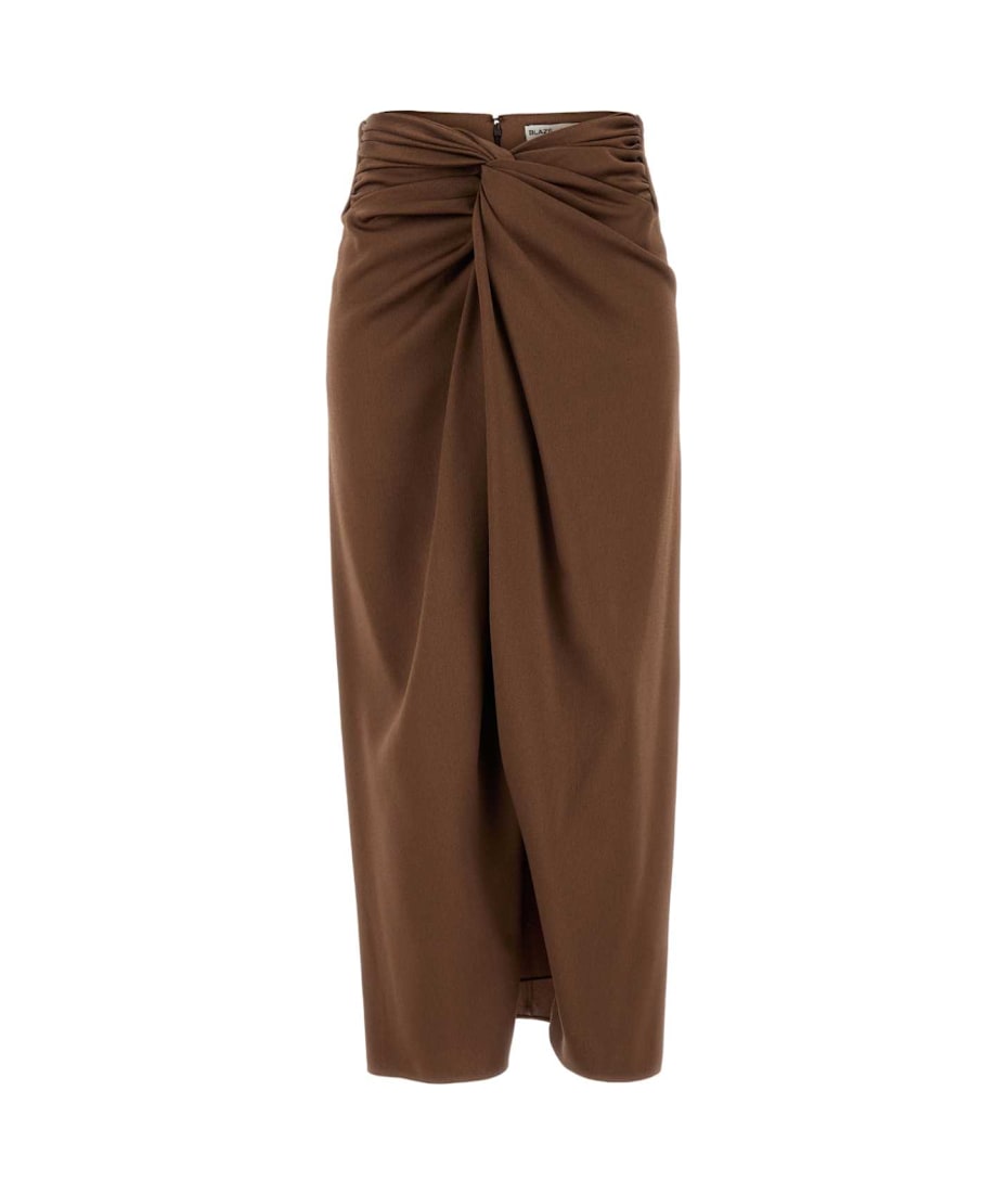 スカート BLAZE MILANO Brown crepe Novalis skirt (SKMSK01NO 0022) Blazé Milano Brown Crepe Novalis Skirt | italist
