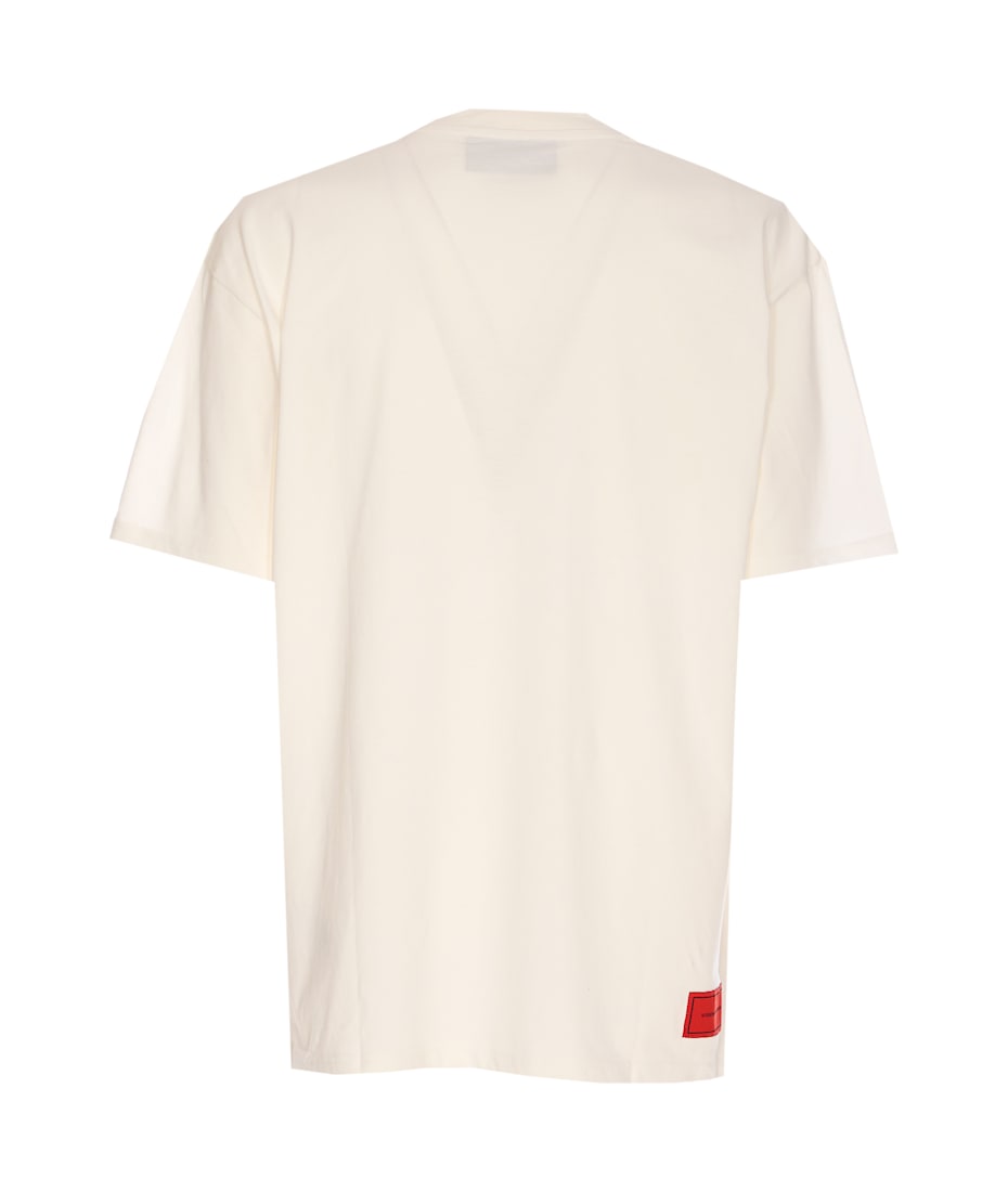 Tシャツ・カットソー VISION OF SUPER T-SHIRT WITH EMBROIDERED RED HEART RED T-SHIRT FLAMING HEART | Vision of Super SS24