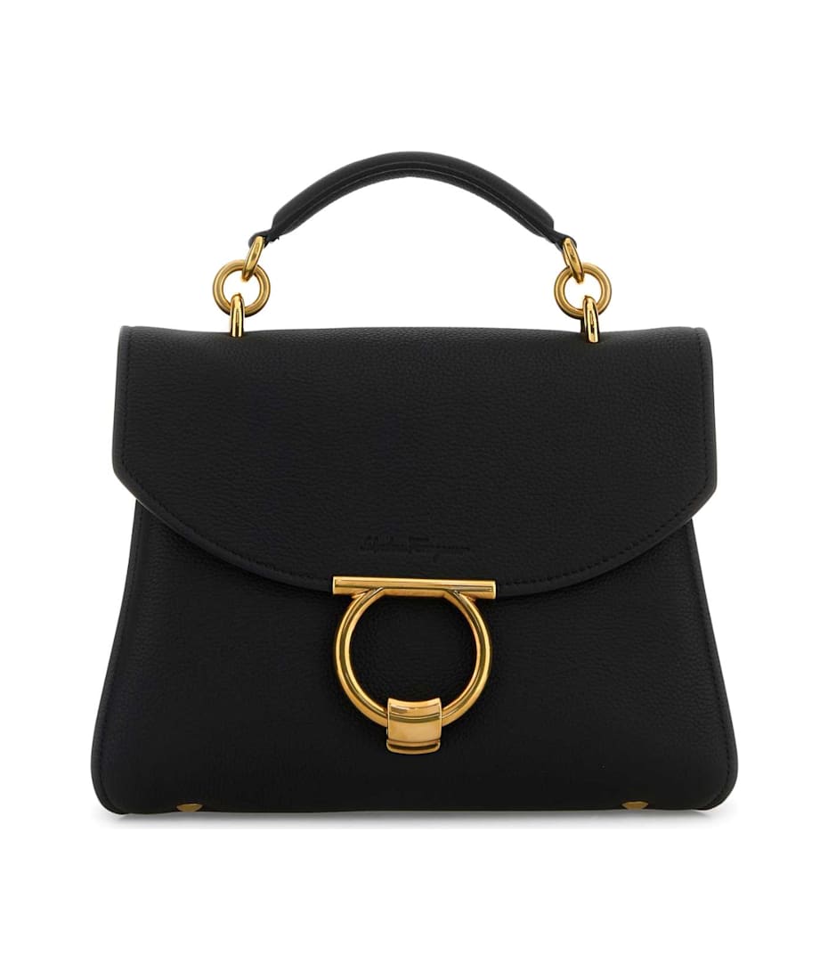 ハンドバッグ Salvatore Ferragamo Black Leather Margot Handbag Ferragamo Black Leather Margot Handbag | italist