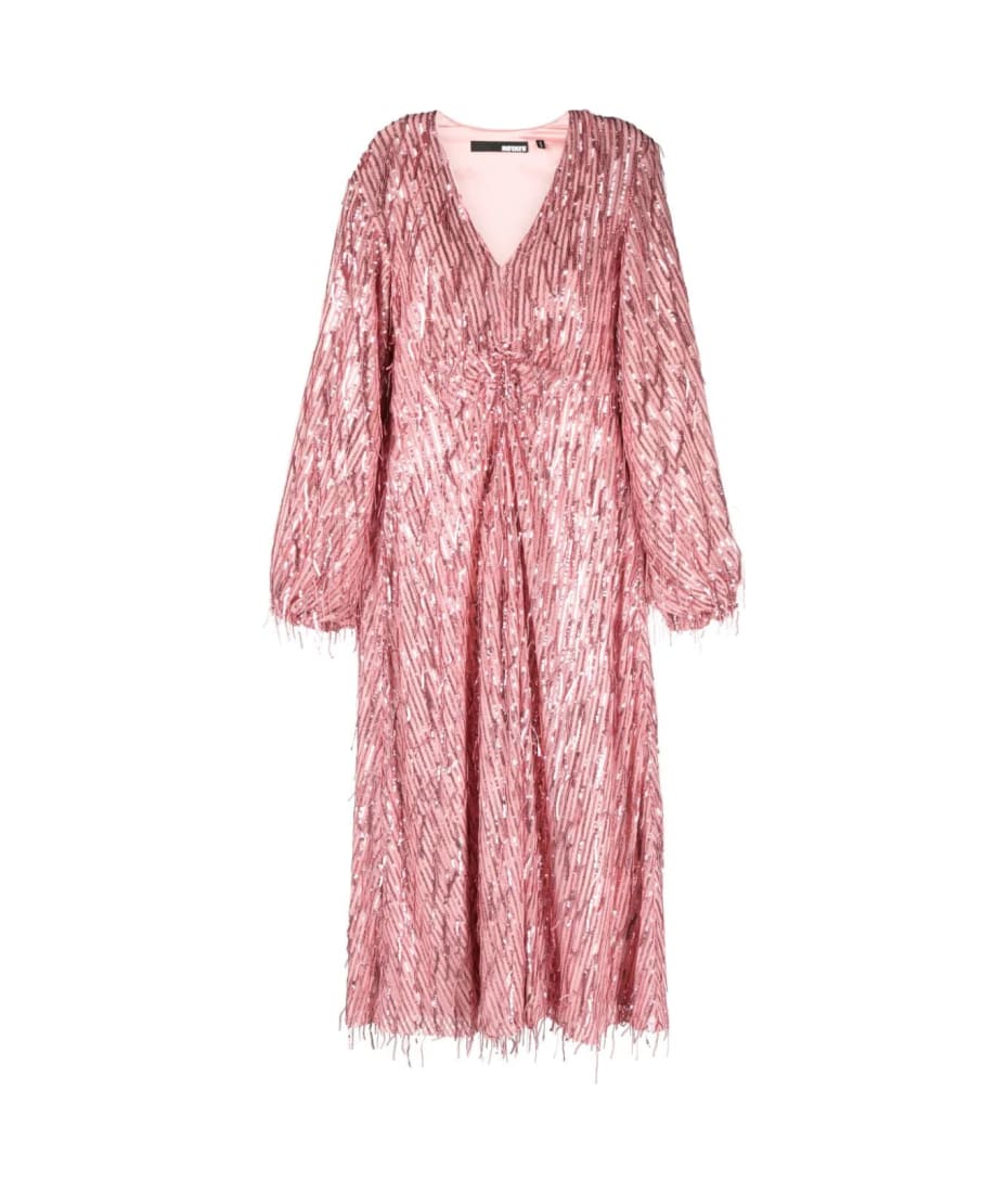 knee length dresses for ladies Rent Rotate Birger Christensen Black Sequin Midi Dress main image 1