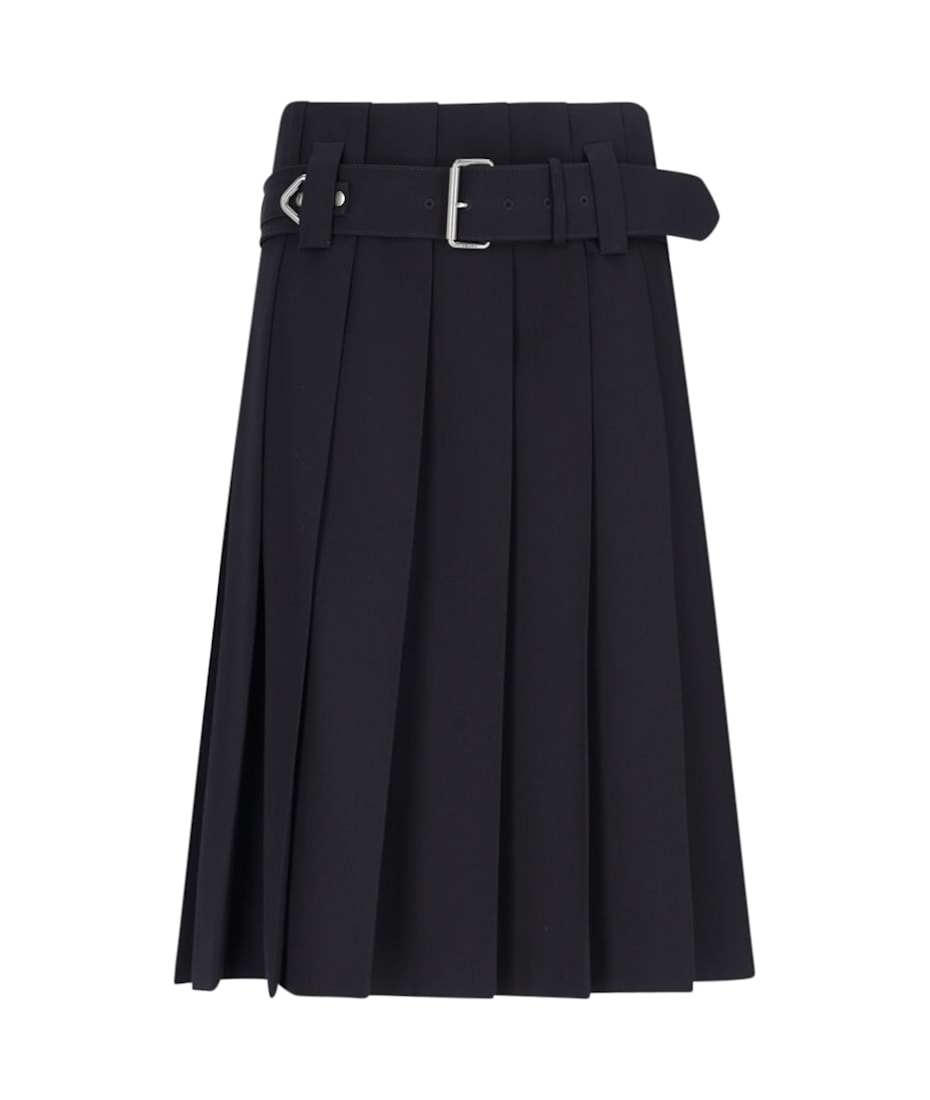 Prada Logo Midi Skirt | italist