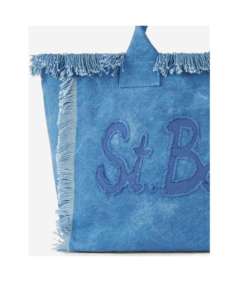 MC2 SAINT BARTH VIRGO03432F10 関税送料込 MC2 Saint Barth Denim Cotton Canvas Vanity Tote Bag With