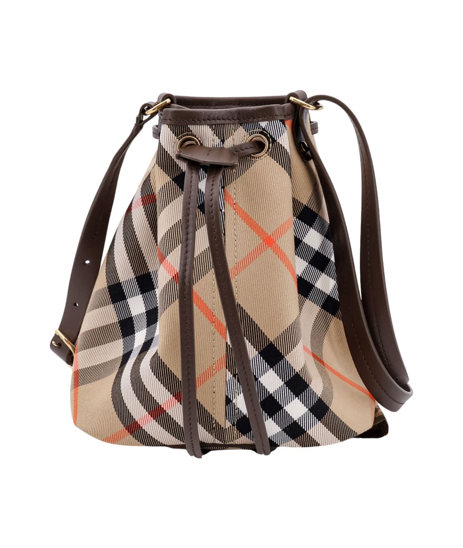ショルダーバッグ・ポシェット BURBERRY BUCKET BAG Small TB Bucket Bag in Dark birch brown - Women | Burberry