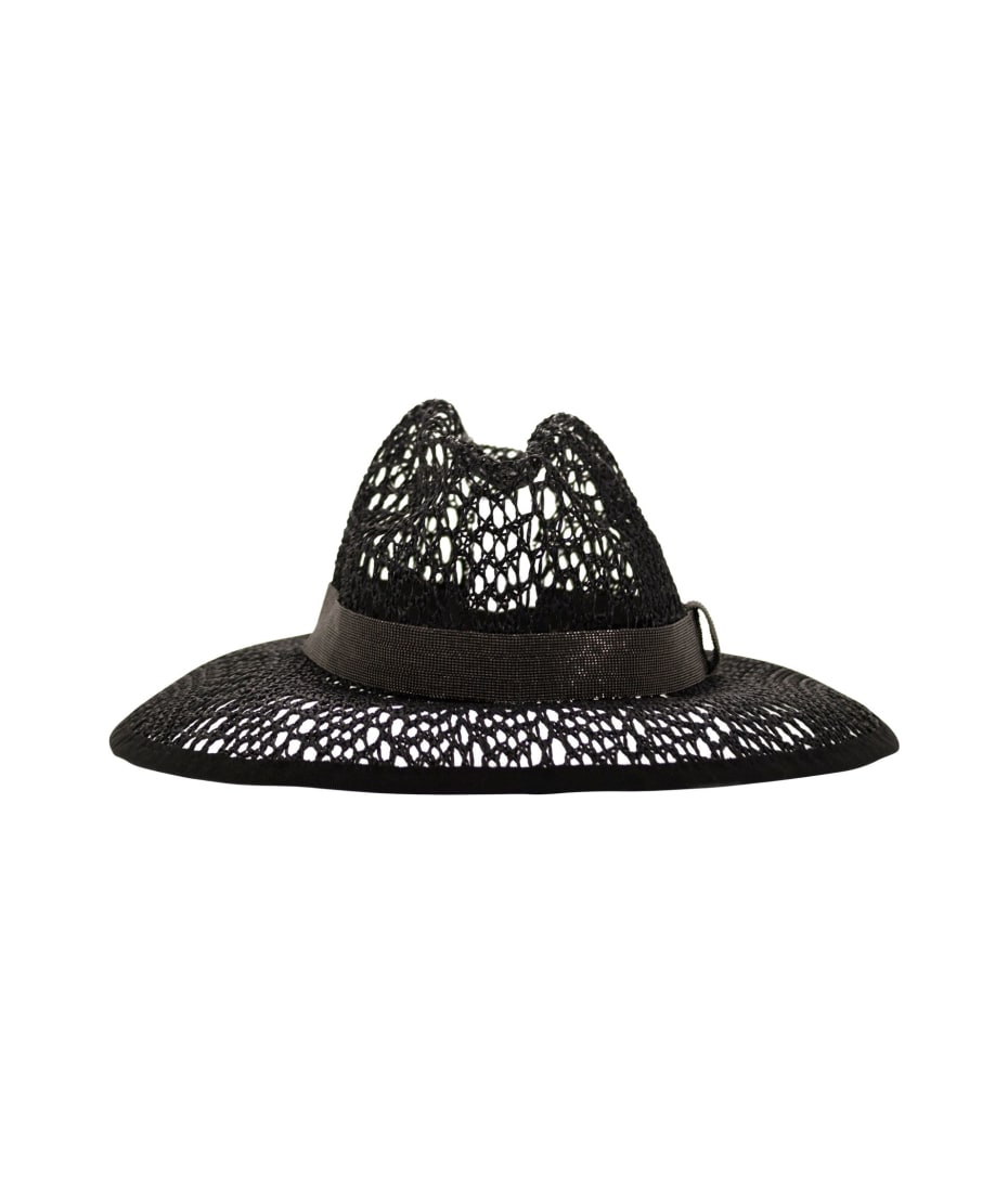 ハット BRUNELLO CUCINELLI Straw hat with Precious Band Brunello Cucinelli Straw Hat With Precious Band | italist