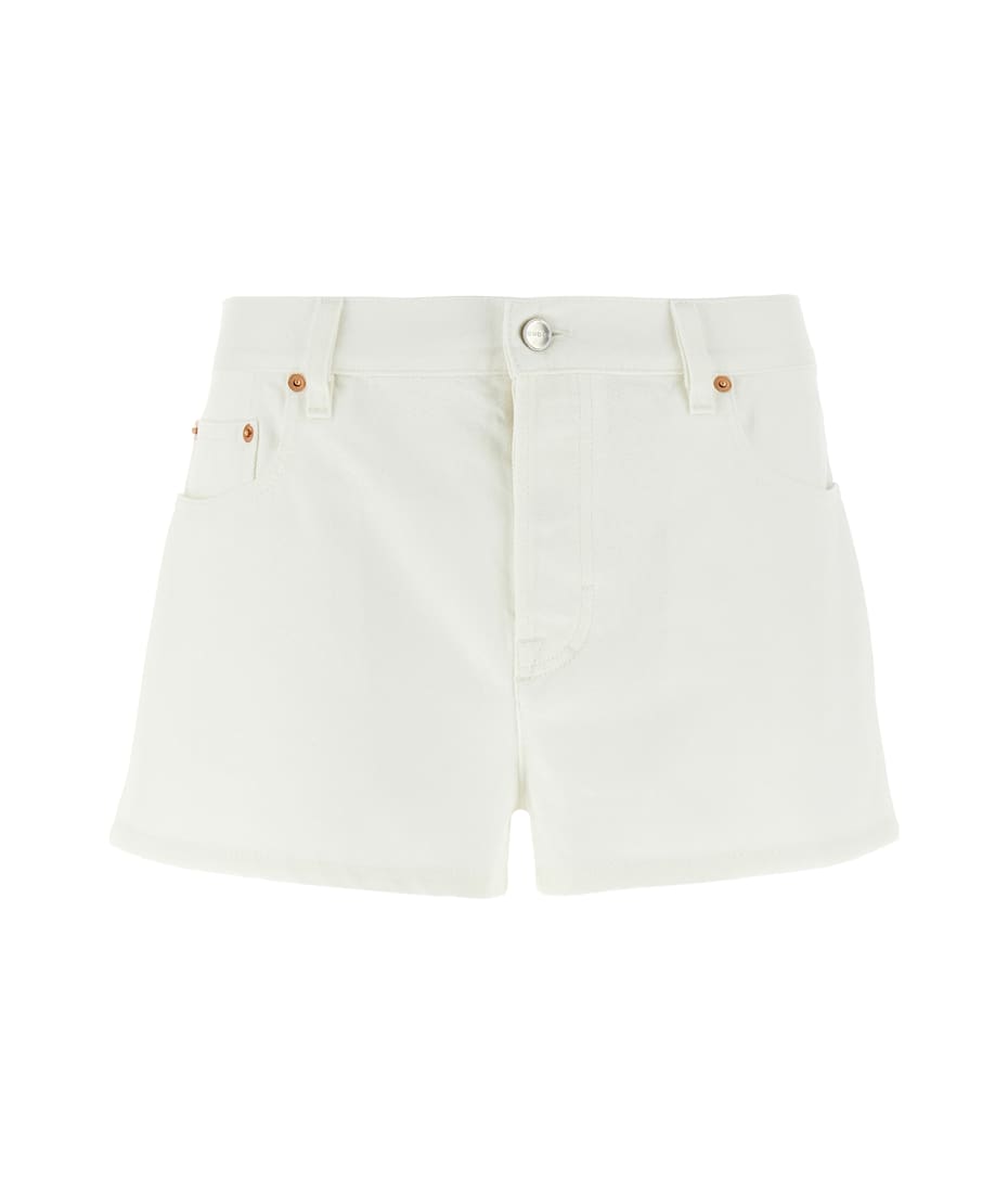 ショートパンツ GUCCI Denim shorts Regular denim shorts with Horsebit in blue | GUCCI® US
