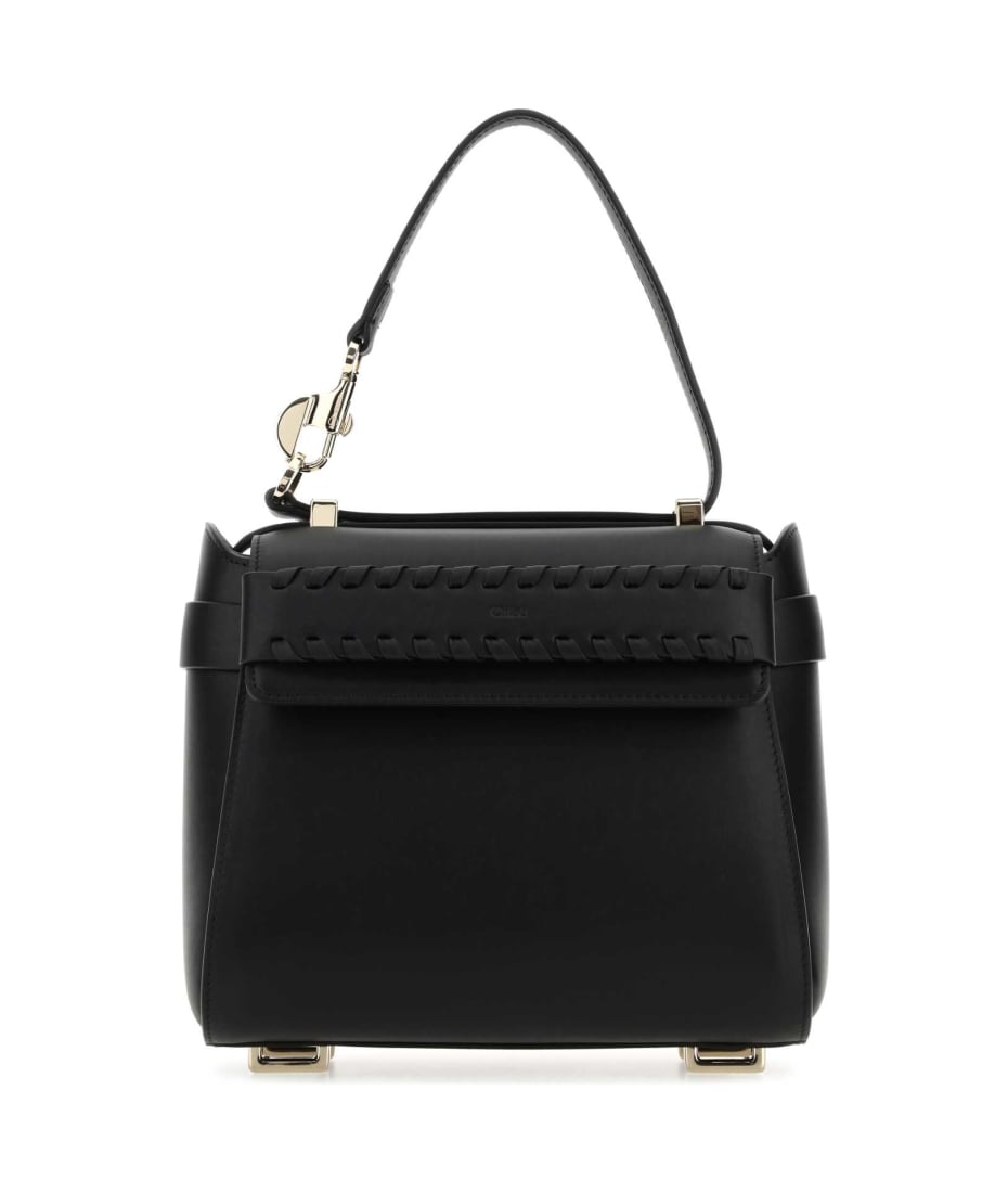 【関税&送料込】Chloe Black Leather Small Nacha Handbag Chloé Black Leather Small Nacha Handbag | italist