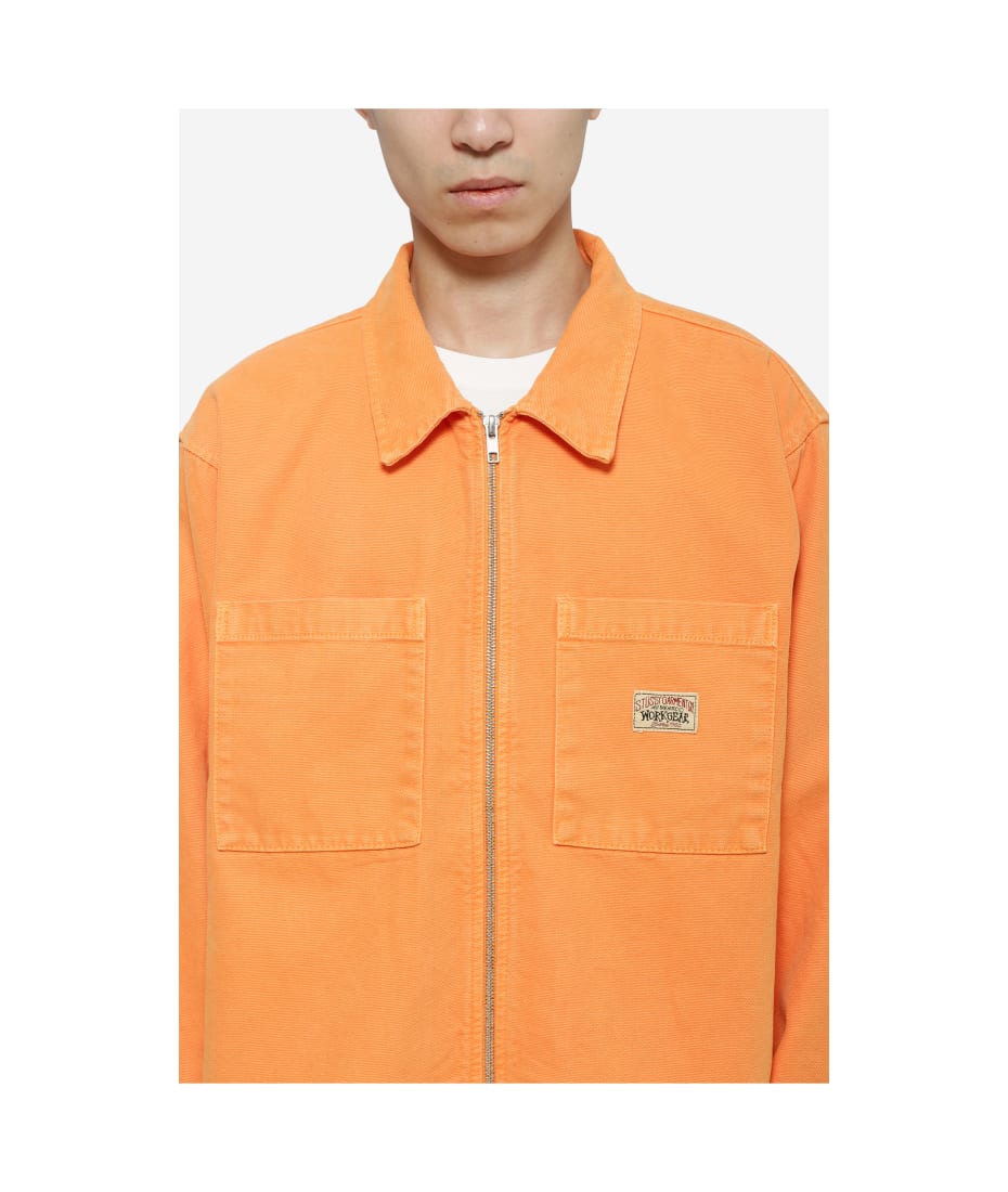 Stussy Washed Canvas Zip Shirt | italist