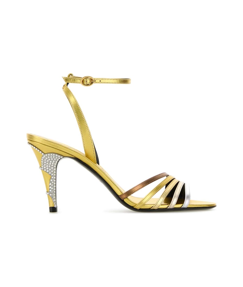 サンダル・ミュール VALENTINO MULTICOLOR LEATHER LADYCRUSH SANDALS Valentino Garavani Ladycrush Ankle Strap Sandal (Women