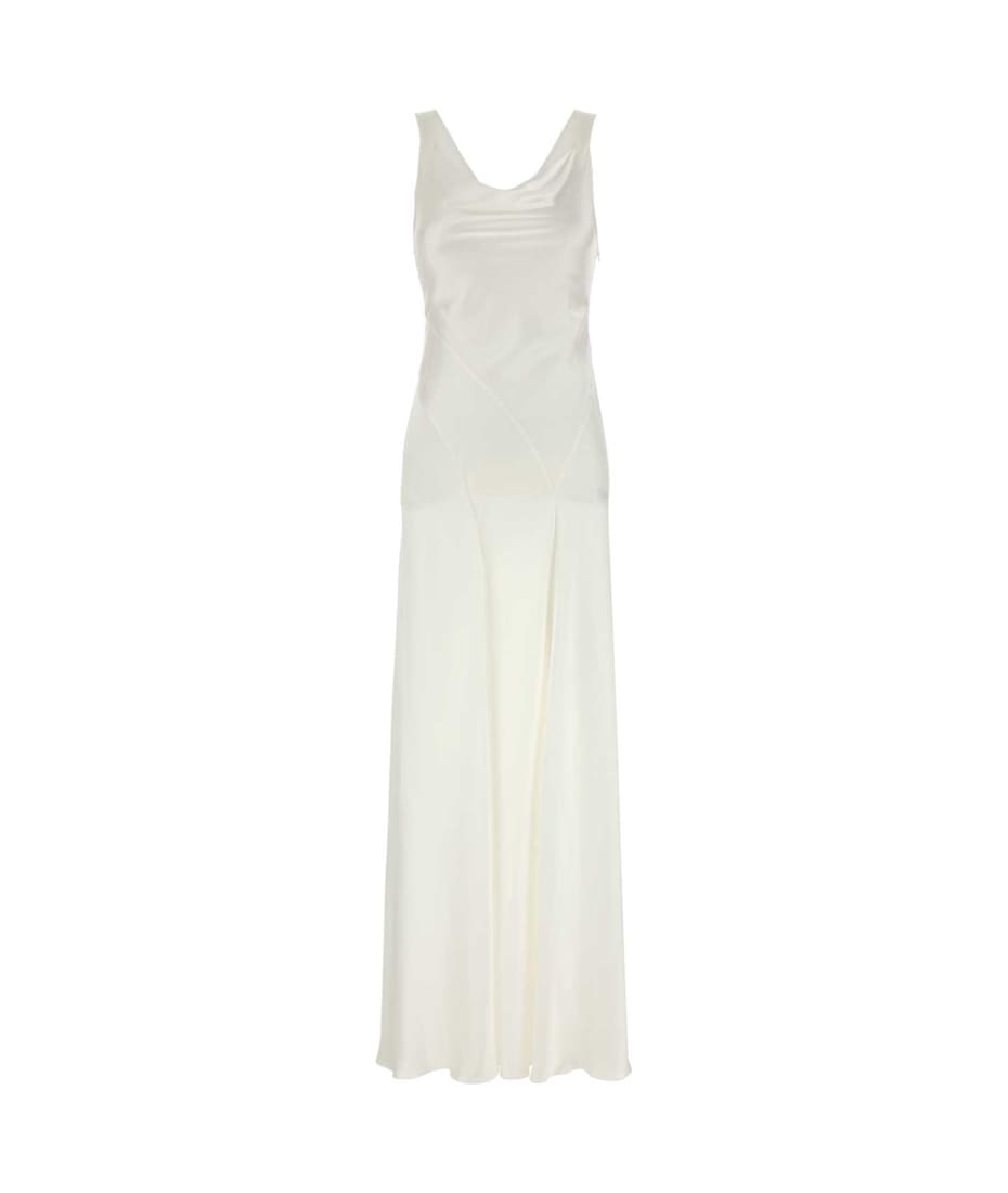 ワンピース A FERRETTI Women Dresses J0407 1625 0005 AVORIO WHITE Alberta Ferretti White Satin Long Dress | italist
