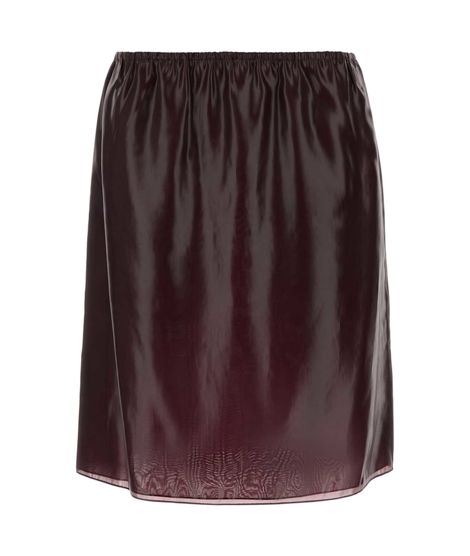 【送料&関税込】Ferragamo Burgundy Nylon Blend Skirt Ferragamo Burgundy Nylon Blend Skirt | italist