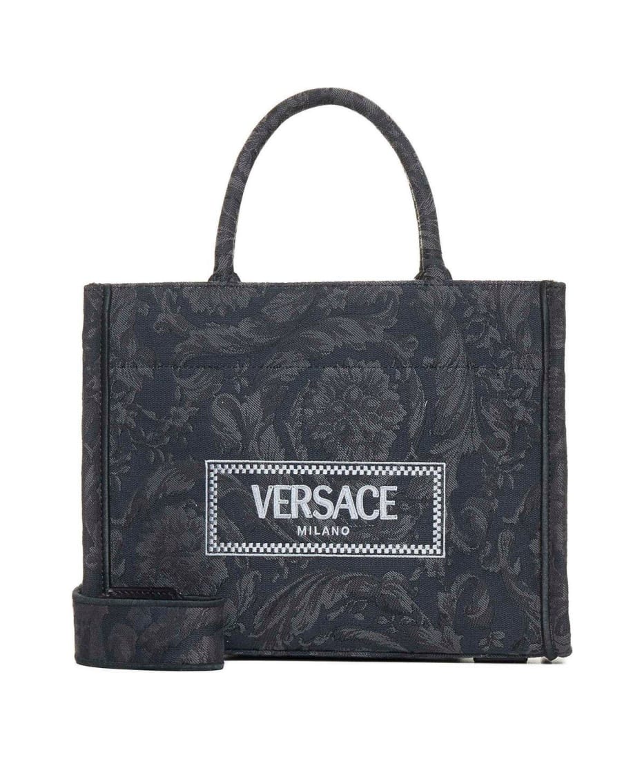 【Versace】LARGE TOTE◆10115621A11311 La Medusa Canvas Large Tote Bag Black,Gold | VERSACE US