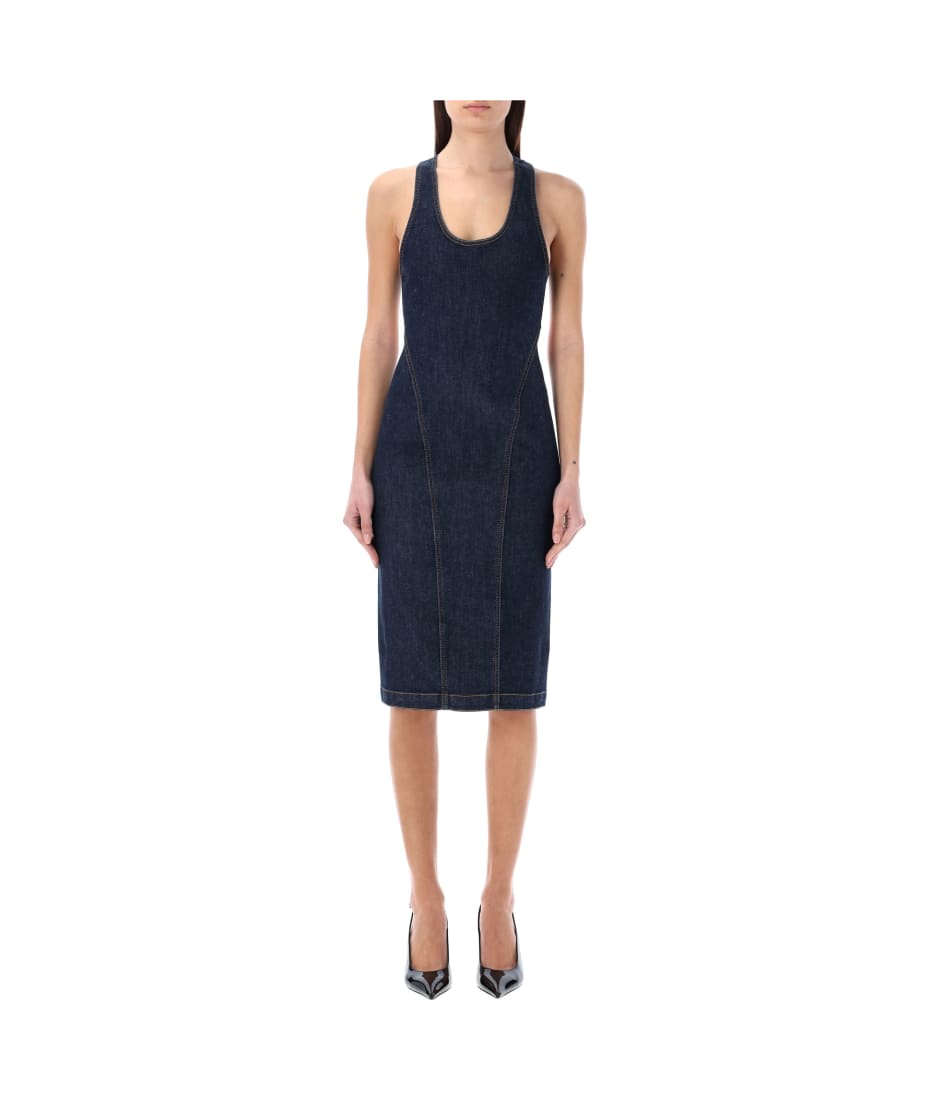 ワンピース Alaia Sculpt Denim Sleeveless Dress Alaia Sculpting Denim Dress | italist