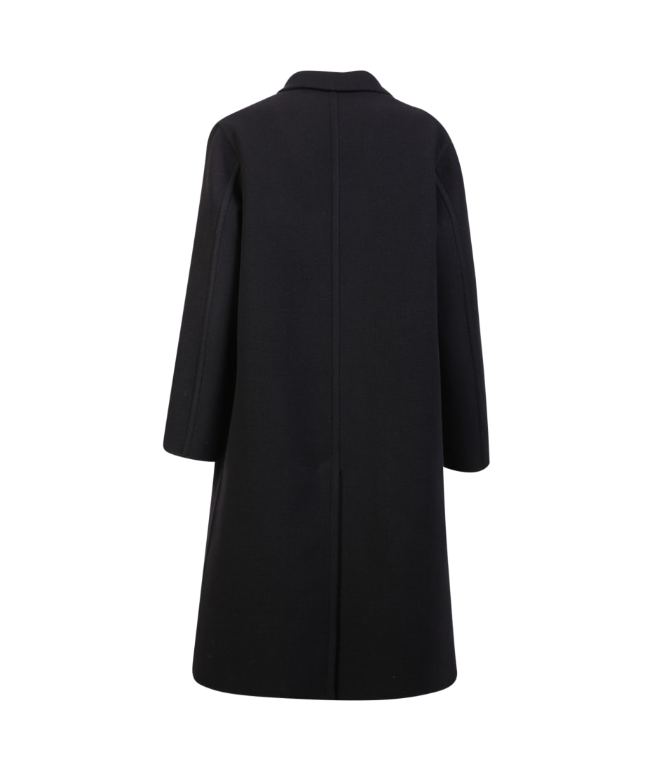 コート Jil Sander Embroidered Wool Blend Coat Jil Sander Embroidered Wool Blend Coat With Checked Design