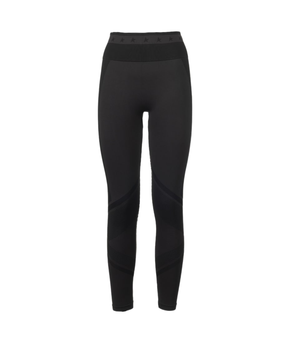 【関税込み】Golden Goose Star patterned legging Girls' black leggings with white stars on the sides