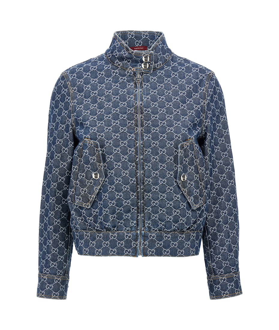 Gucci Gg Jacquard Denim Jacket | italist