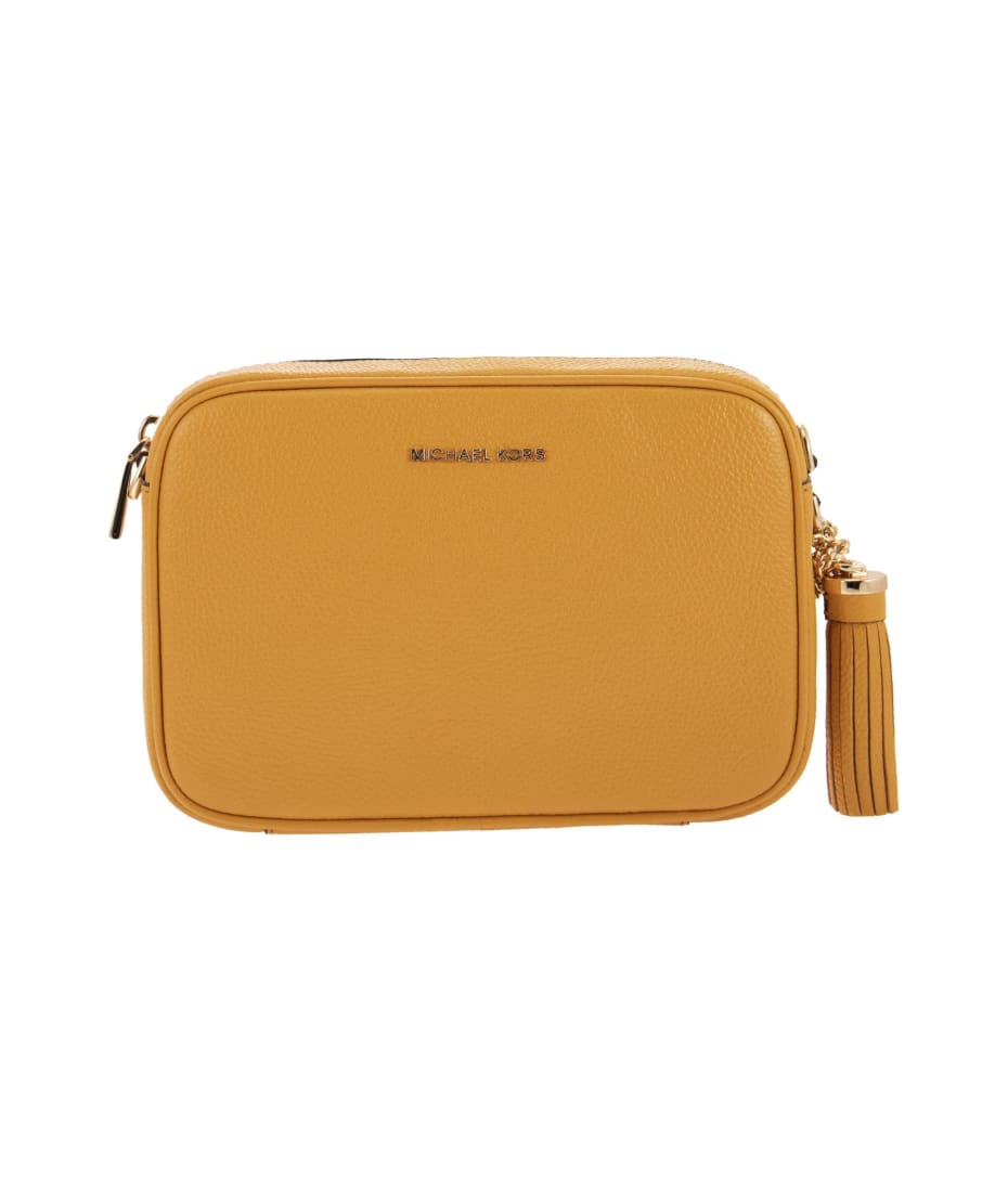 MICHAEL Michael Kors Ginny Leather Crossbody Bag in Orange