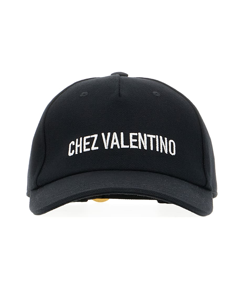 【関税&送料込】Valentino Garavani Black Cotton Baseball Cap Valentino Garavani Black Cotton Baseball Cap | italist