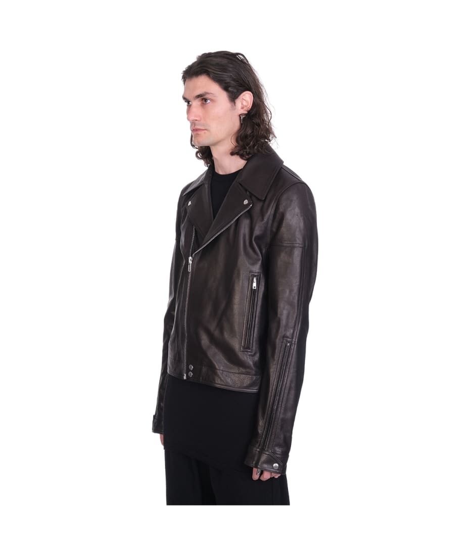 Giacca In Pelle Stooges Leather Biker Jacket In Black