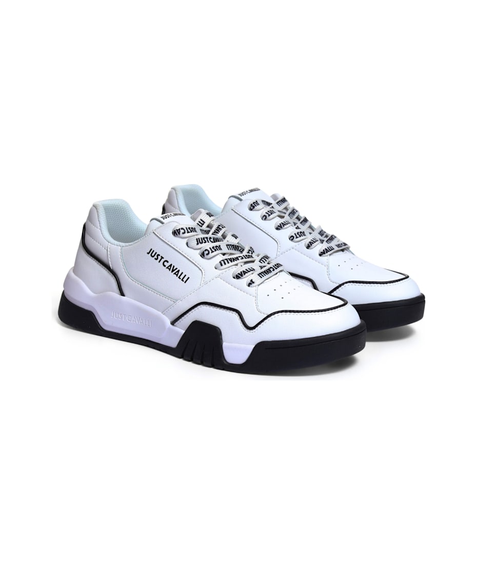 Just Cavalli White Low Top Sneakers | italist Just Cavalli White Low Top Sneakers | italist