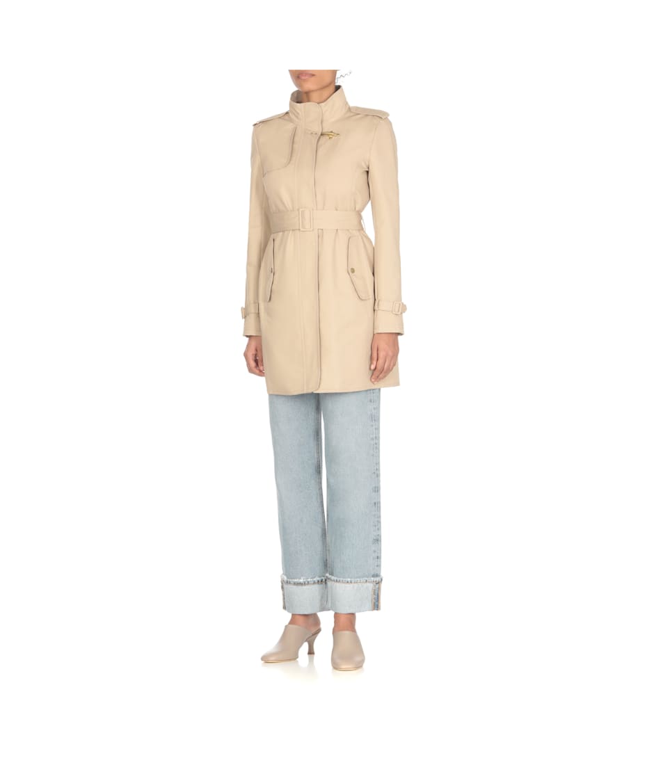 Fay Cotton Trench Coat - Beige