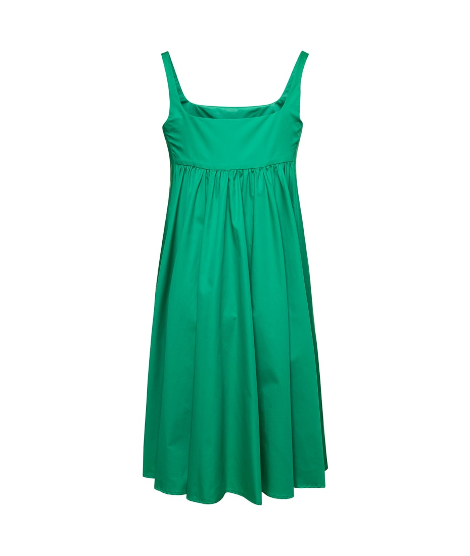 Douuod Mini Emerald Green Dress With Square Neckline In Cotton Woman | italist, ALWAYS LIKE A SALE Douuod Mini Emerald Green Dress With Square Neckline In Cotton Woman | italist, ALWAYS LIKE A SALE