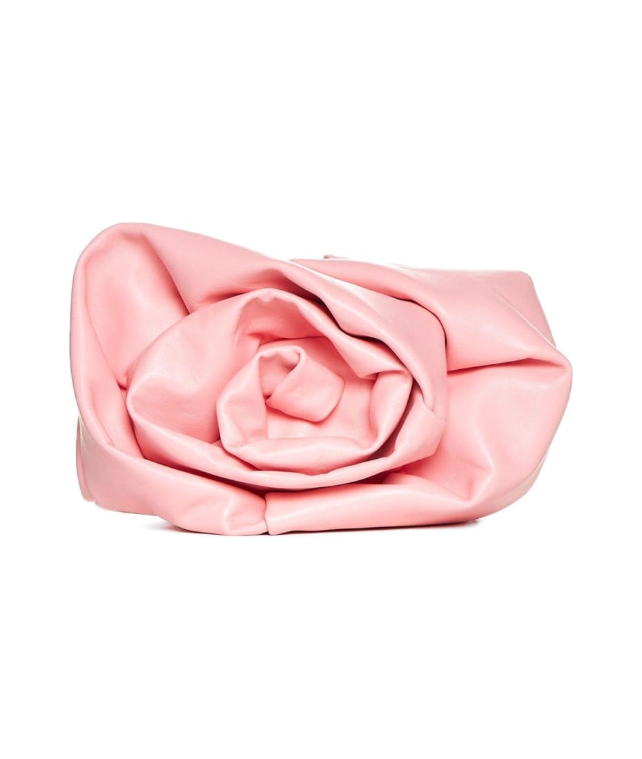 Burberry 3d Rose Ruched Clutch Bag - PINK