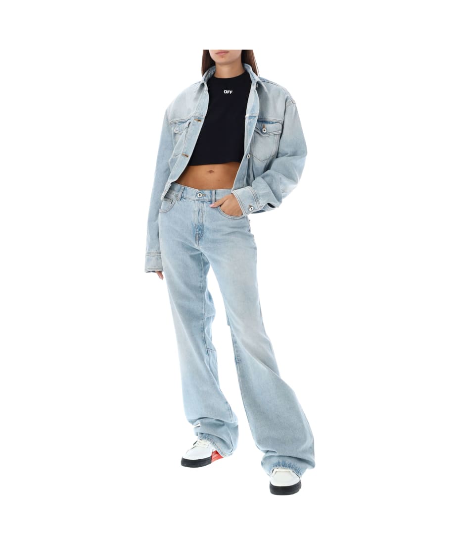 Off-White Bleach Baby Flared Jeans