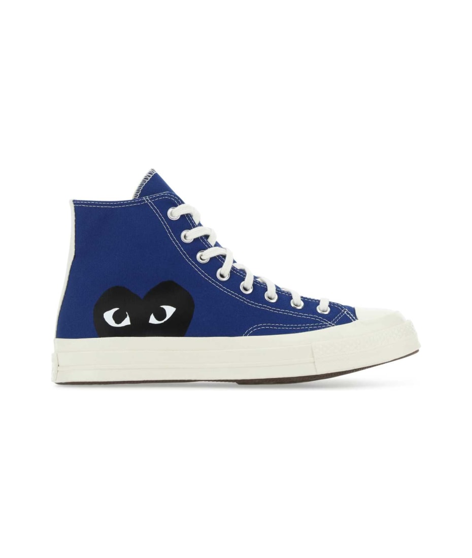 スニーカー PLAY COMME des GARCONS Blue canvas sneakers (P1K121 BLUE) Comme des Garçons Play Blue Canvas Sneakers - Blue | P1K121BLUE