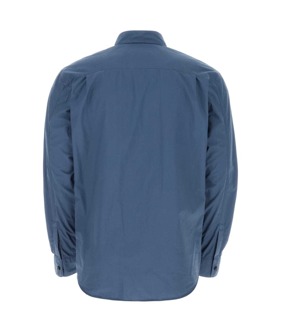 Stone Island Air Force Blue Poplin Shirt - DARKBLUE