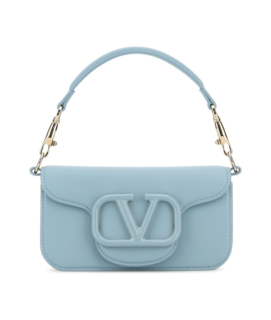 Valentino Garavani Light Blue Leather Locã² Handbag