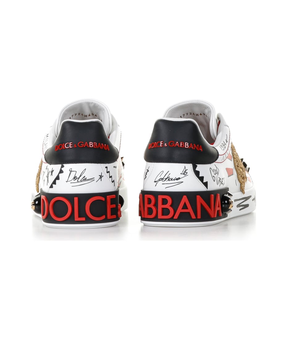 Dolce & Gabbana Portofino Sneaker With Lettering And Crown | italist,  ALWAYS LIKE A SALE