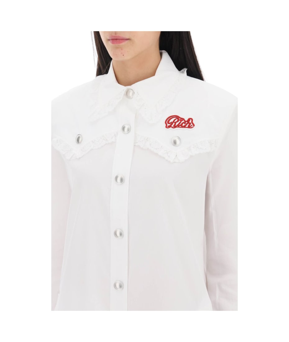 Tシャツ・カットソー ALESSANDRA RICH White poplin shirt dress Alessandra Rich White Poplin Shirt Dress | italist