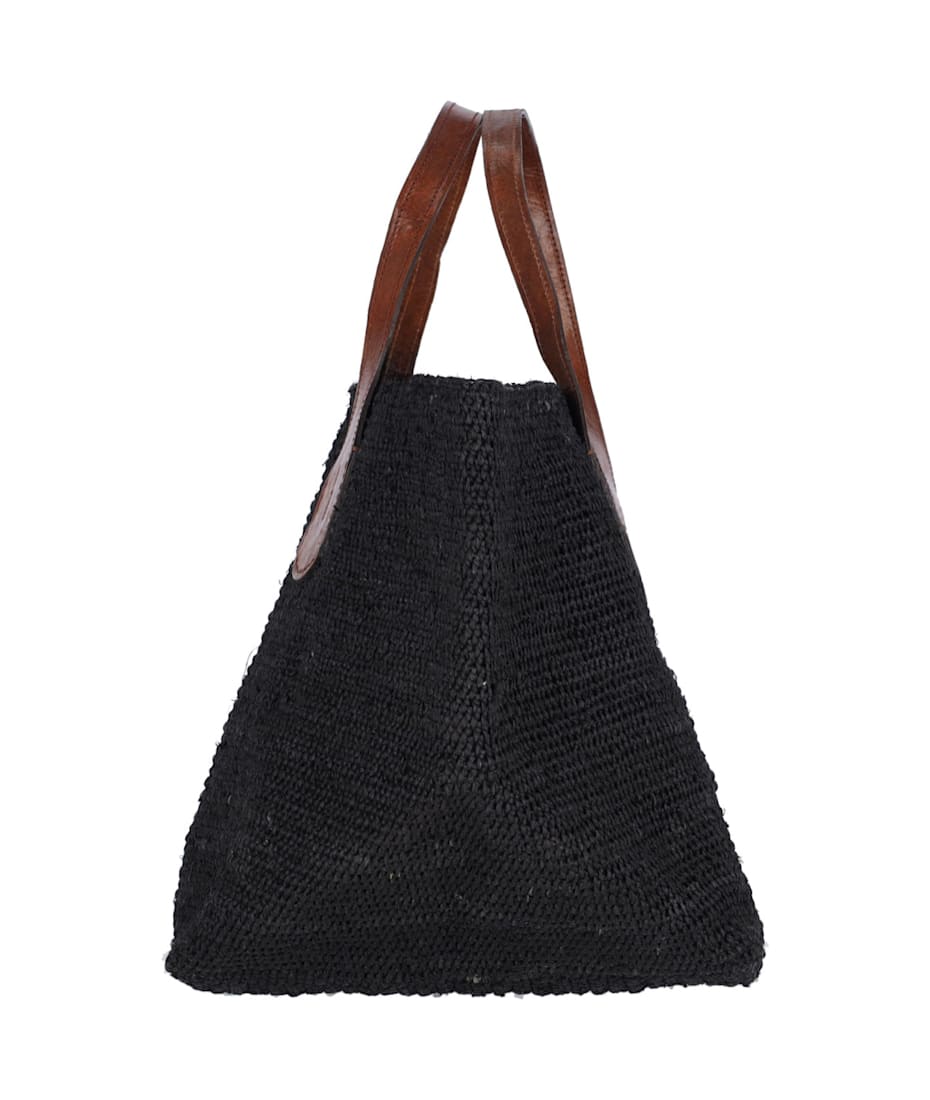 IBELIV TOKYOIITEA 関税送料込 TOKYO II - RAFFIA Basket Bag with Leather Handles - IBELIV