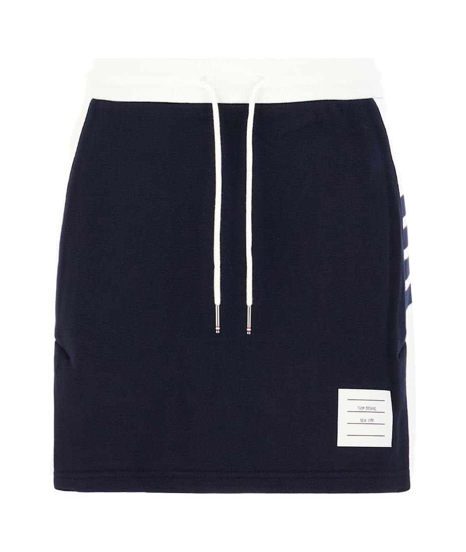 Thom Browne Navy Blue Cotton Mini Skirt | italist Thom Browne Navy Blue Cotton Mini Skirt | italist