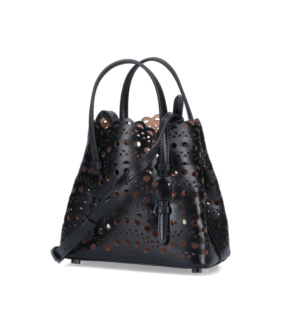 Alaia Black Mina 16 Micro Bag | italist