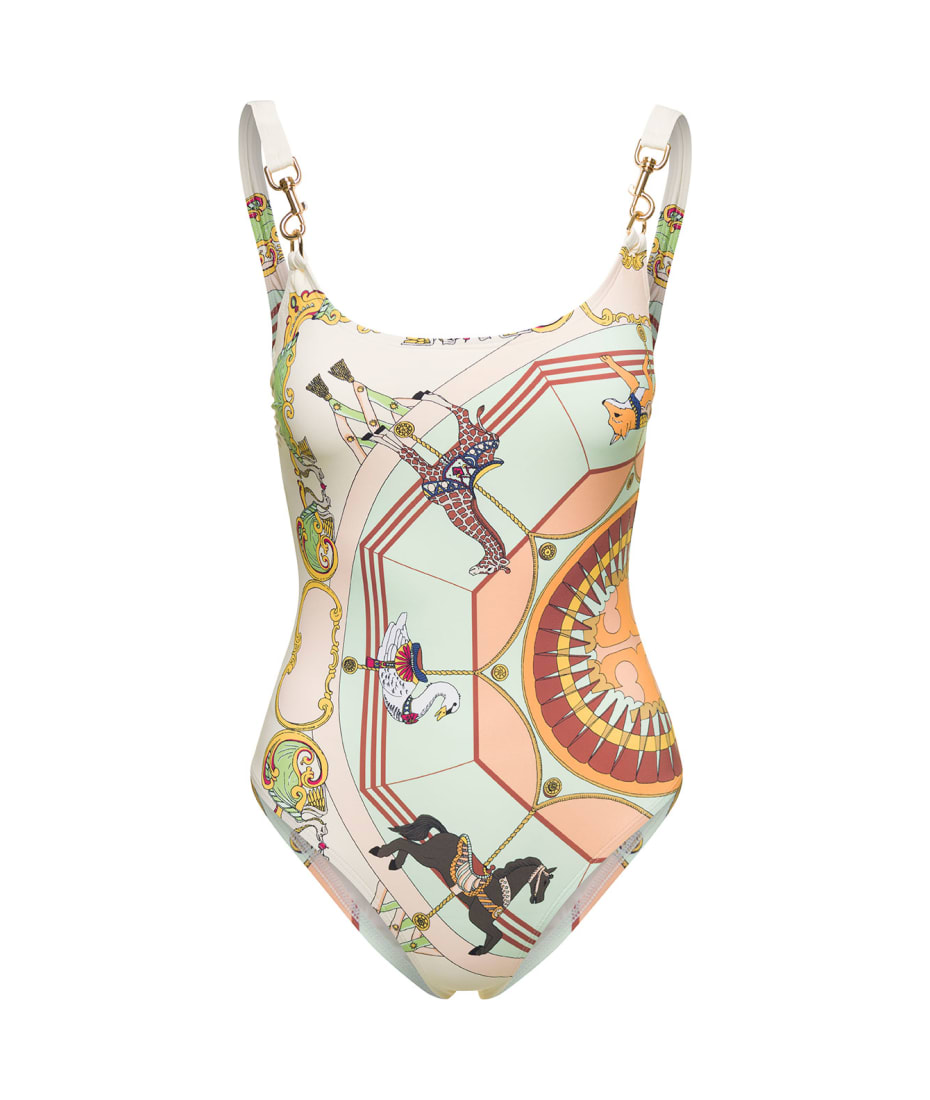 Tory Burch Clip Tank Swimsuit With Graphic Print All-over Beige In Nylon  Woman | italist, ALWAYS LIKE A SALE