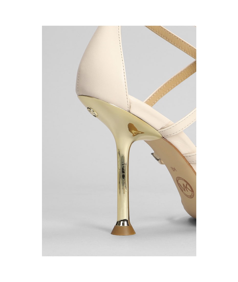 【送料&関税込】Michael Kors Imany Strap Sandals In Beige Le Michael Kors Imany Strap Sandals In Beige Leather | italist