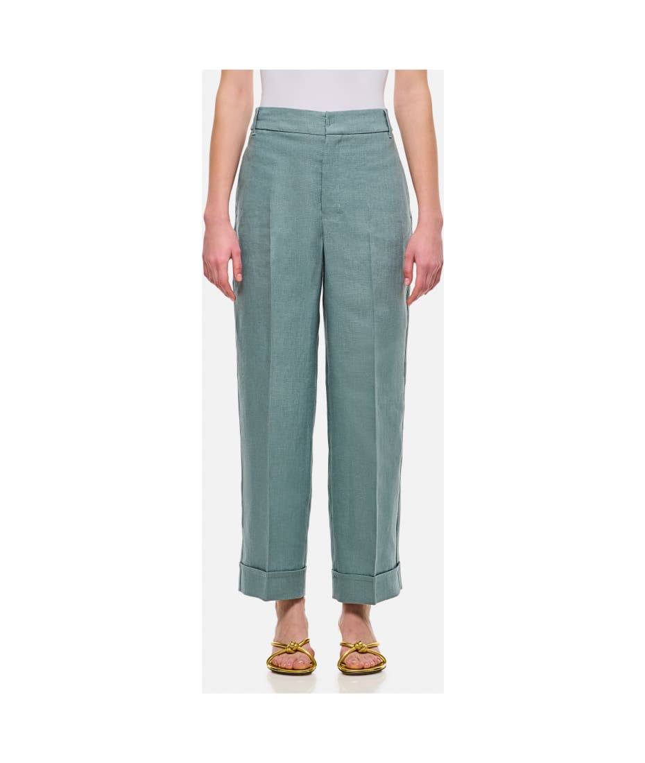 【MAX MARA】パリオパンツ Shop Max Mara - Palio Cotton Wide-Leg Crop Pants | Saks