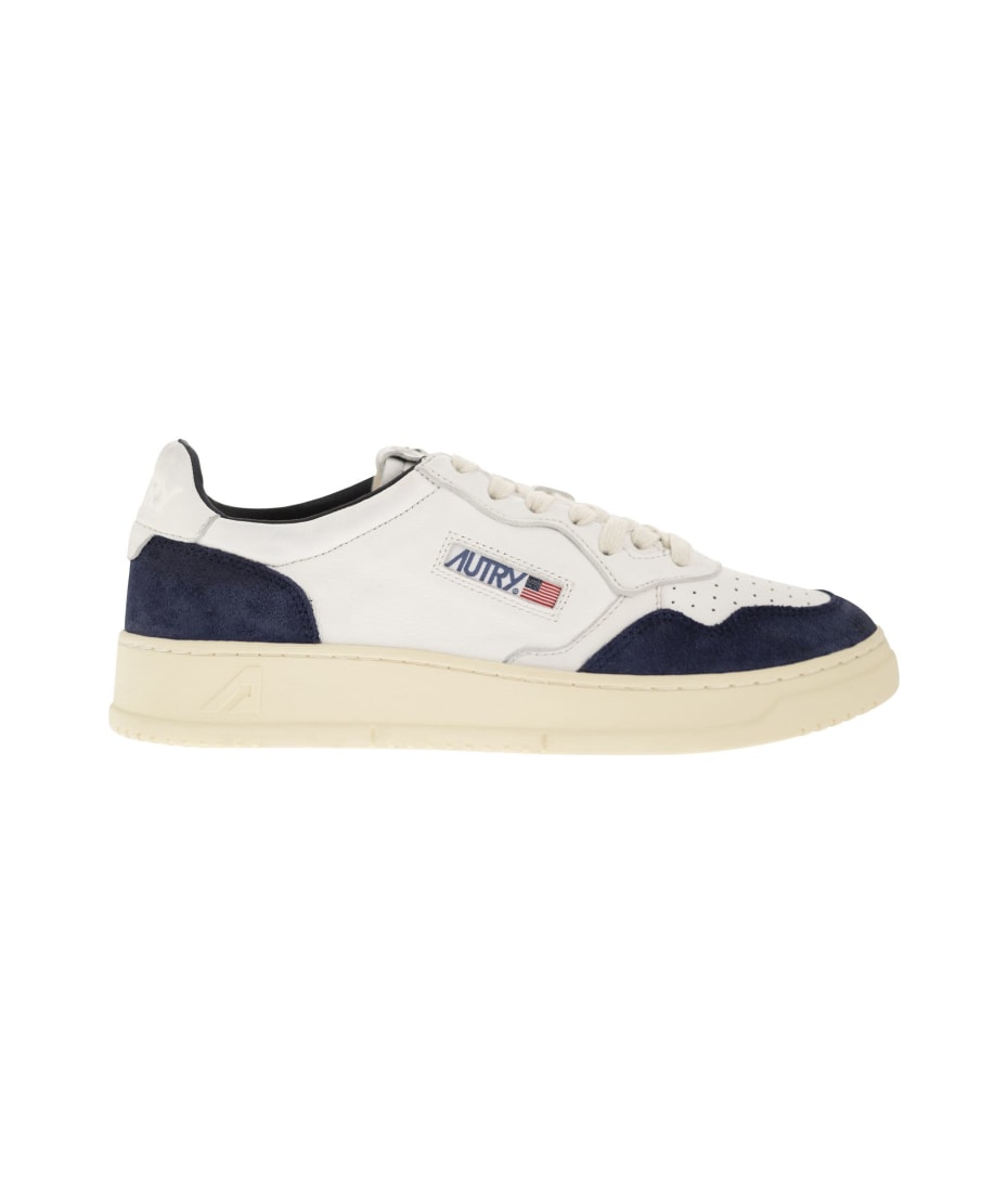スニーカー AUTRY Medalist Low Sneakers Autry Medalist Low Sneakers In White Textured Leather With