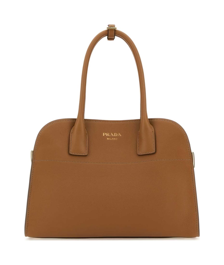 【関税&送料込】Prada Caramel Leather Shopping Bag Prada Caramel Leather Shopping Bag トートバッグ 通販 | italist