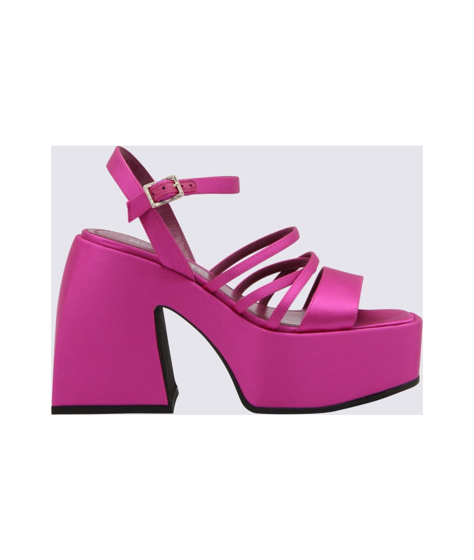NODALETO PINK SATIN BULLA CHIBI サンダル Nodaleto Pink Satin Bulla Chibi Sandals | italist