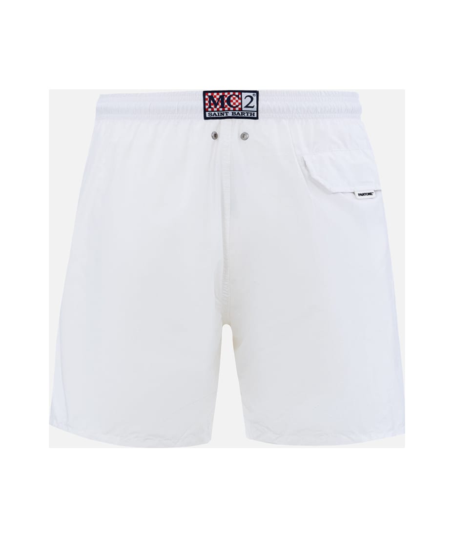 MC2 Saint Barth Man Lightweight Fabric White Swim-shorts Lighting Pantone |  Pantone Special Edition | italist, ALWAYS LIKE A SALE